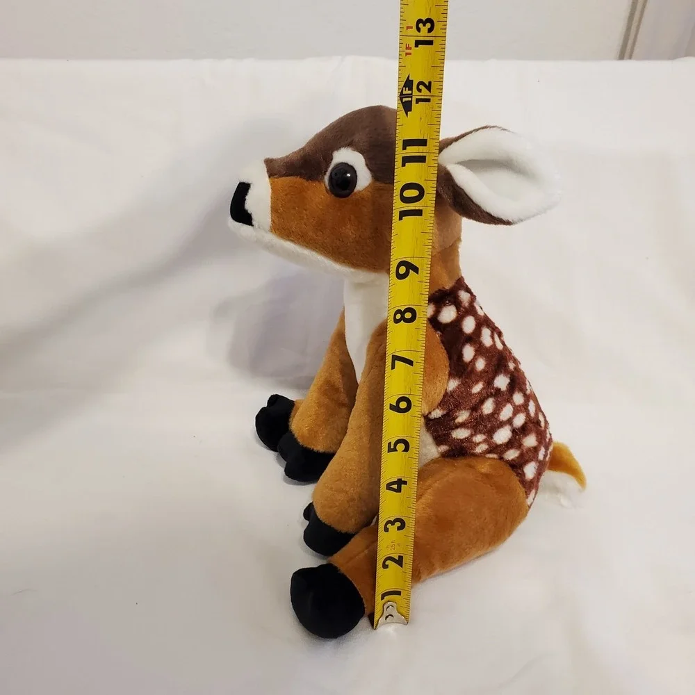 Wild Republic Plush Fawn Deer Stuffed Animal Brown White Spots